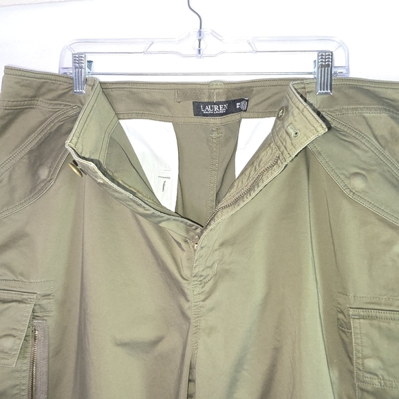 Lauren Ralph Lauren Black Label Women’s 18W Cargo Pants Olive Green Utility - Picture 4 of 13